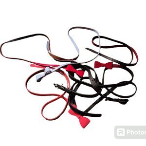 Honey and Lace Women's Adult Waist Belt Bow Set of 6 - Black Size M, Rest Size S